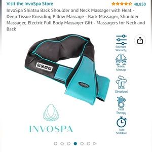 New in box InvoSpa Shiatsu Back Shoulder and Neck Massager with Heat